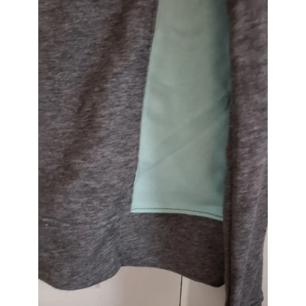 xersion active ware 1/4 zip jacket cotton blend women's Medium‎ grey +blue